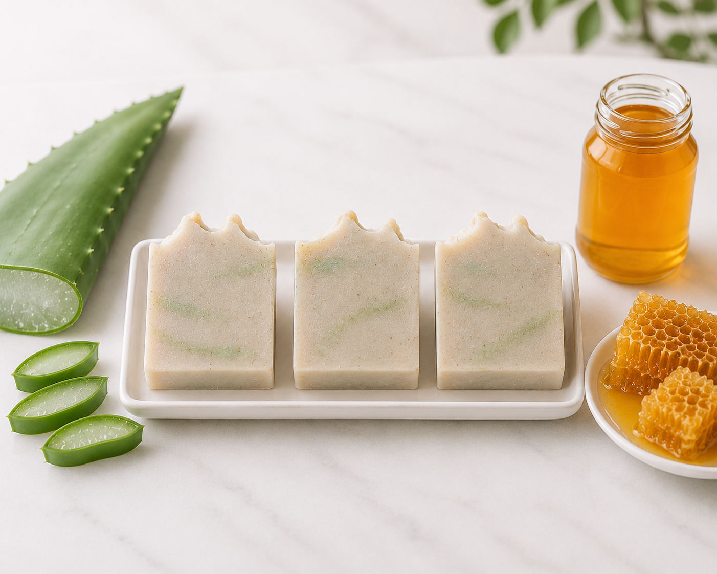 Lazulily Aloe & Honey Bliss Soap:   gentle cleansing,  comforting, moisturising  Natural nourishment