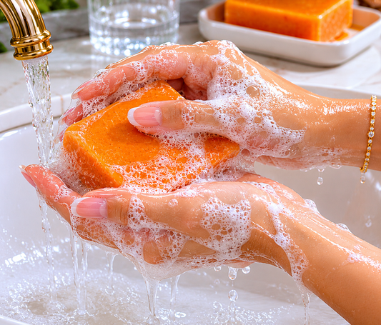 Lazulily: Carrot & Turmeric golden glow bar Soap:  .moisturizing, and nourish ,natural, brightening beauty