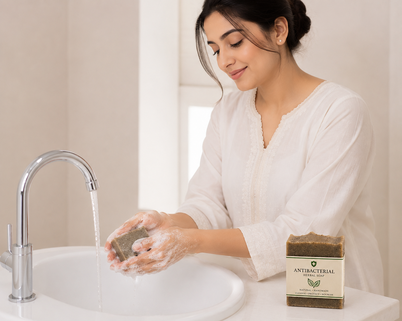 Lazulily Herbal Antibacterial Bar Soap.   defense extract impurities, nourishing, moisturising.